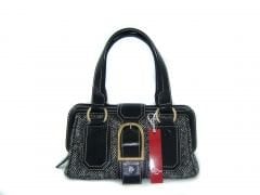 CELINE Medium Wool Leather Handbag
