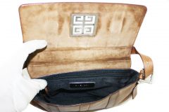GIVENCHY Brown Leather Small Shoulder Bag
