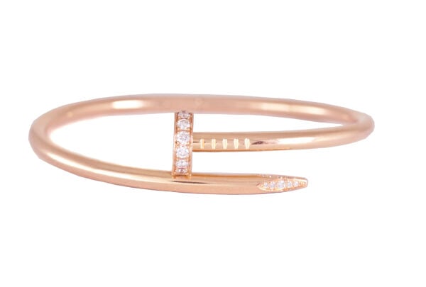 CARTIER Juste un Clou 18k Rose Gold Diamond Bracelet