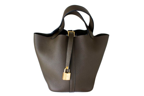 HERMES Picotin 18 Vert Loden Clemence GHW