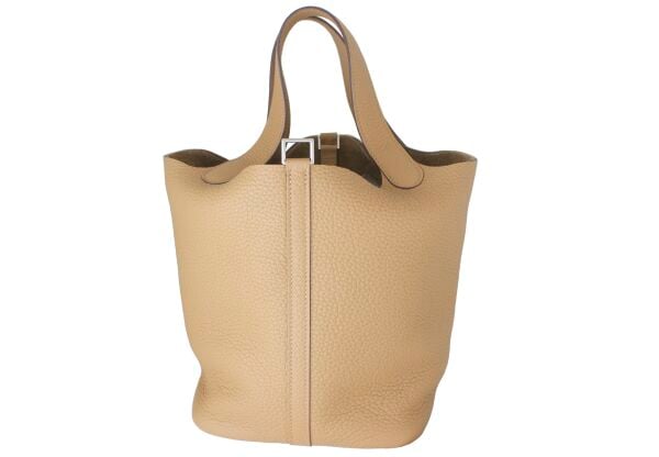 HERMES Picotin 22 Biscuit Clemence PHW