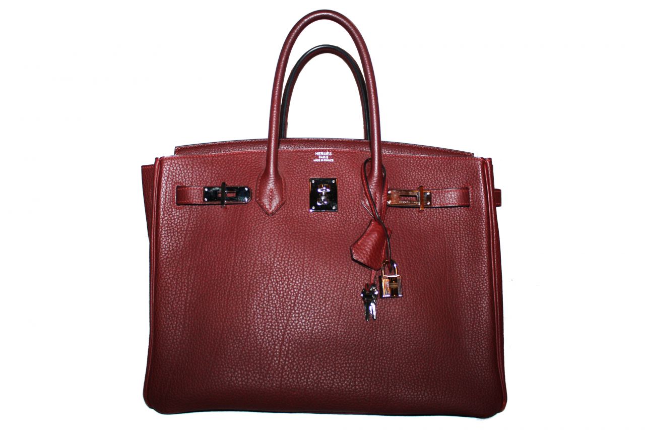 HERMES Birkin 35cm Rouge H Vache Fjord PHW