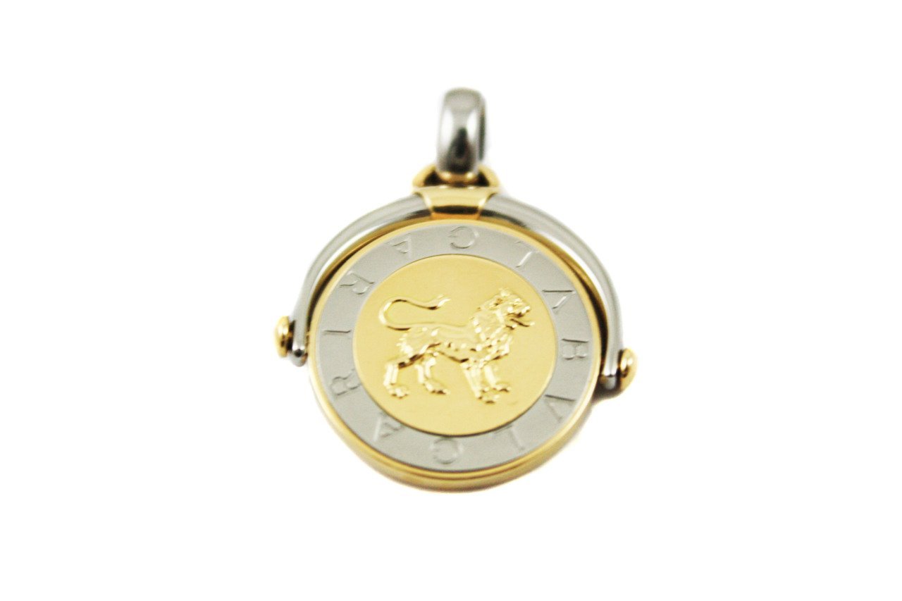 BVLGARI Steel-18k Gold Leo Pendant