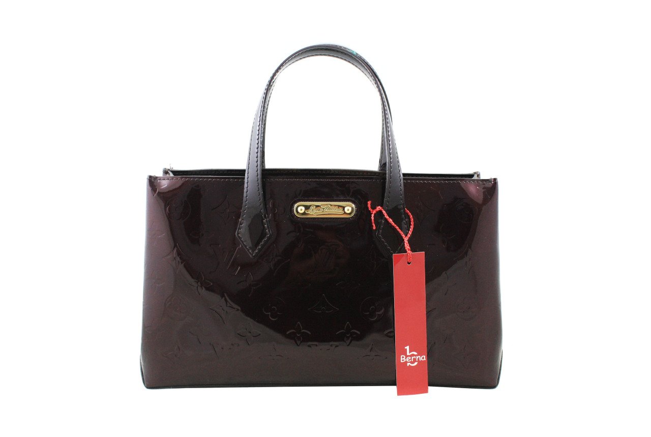 LOUIS VUITTON Monogram Vernis Amarante Wilshire PM Handbag