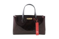 LOUIS VUITTON Monogram Vernis Amarante Wilshire PM Handbag