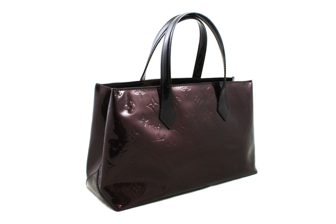 LOUIS VUITTON Monogram Vernis Amarante Wilshire PM Handbag