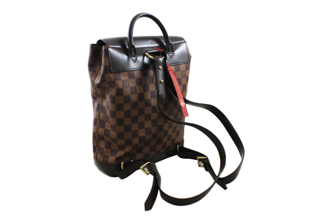 LOUIS VUITTON Damier Ebene Soho Backpack