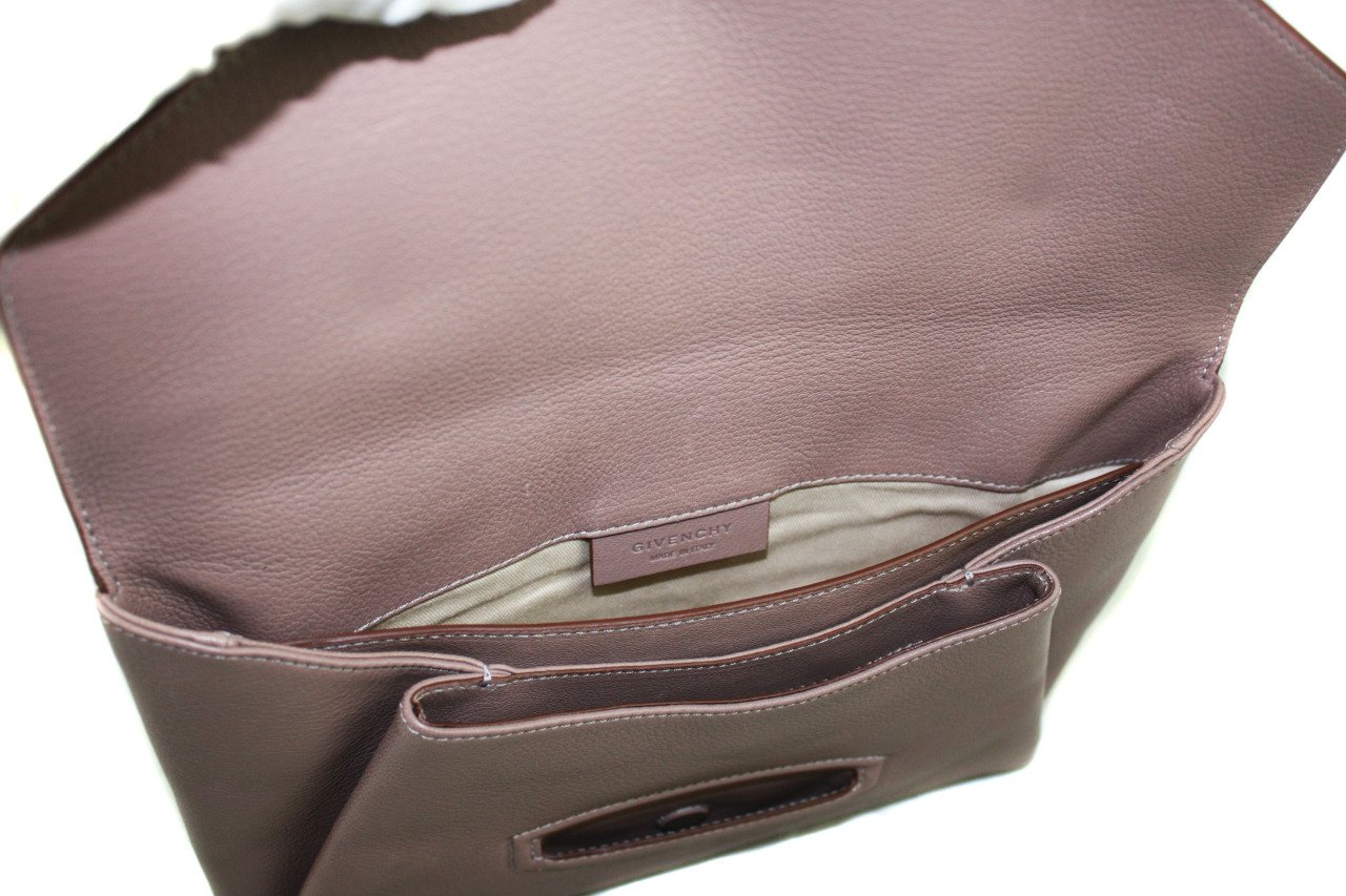 GIVENCHY Beige Leather Medium Antigona Envelope Clutch
