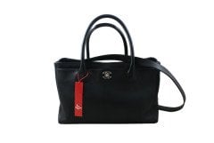 CHANEL Black Calfskin Cerf Tote