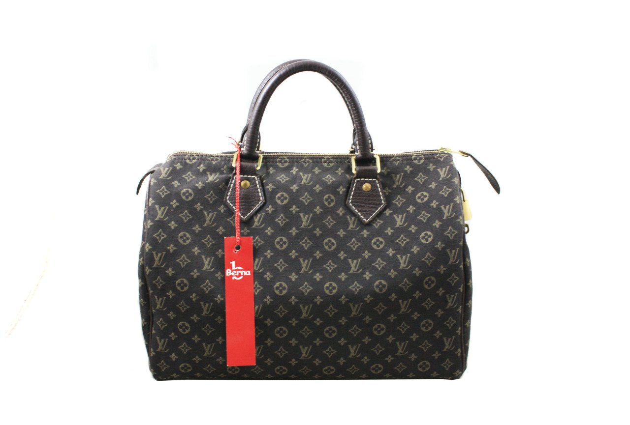 LOUIS VUITTON Monogram Mini Lin Speedy 30 Satchel