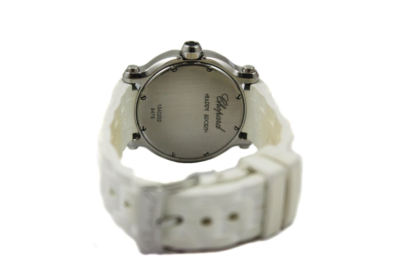 CHOPARD Happy Sport Round Steel 3 Diamonds