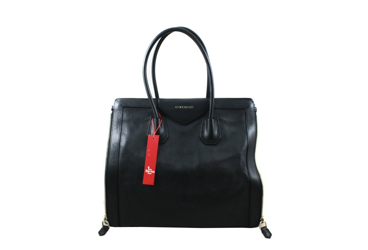 GIVENCHY Black Antigona Side Zip Tote