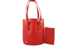 LOUIS VUITTON Red Epi Leather Bucket PM