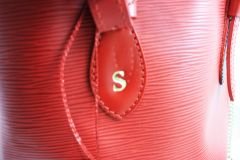 LOUIS VUITTON Red Epi Leather Bucket PM