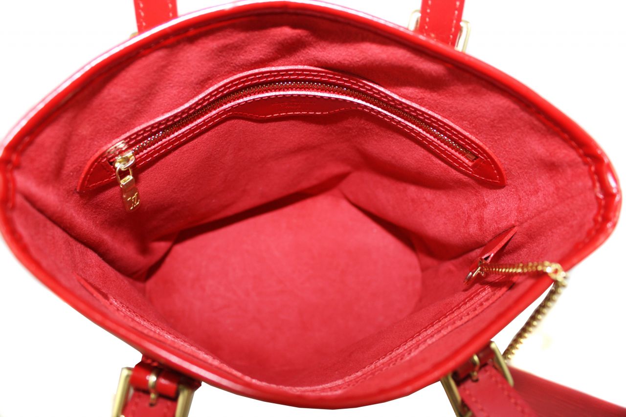 LOUIS VUITTON Red Epi Leather Bucket PM