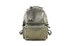 VALENTINO Rockstud Bronze Leather Backpack