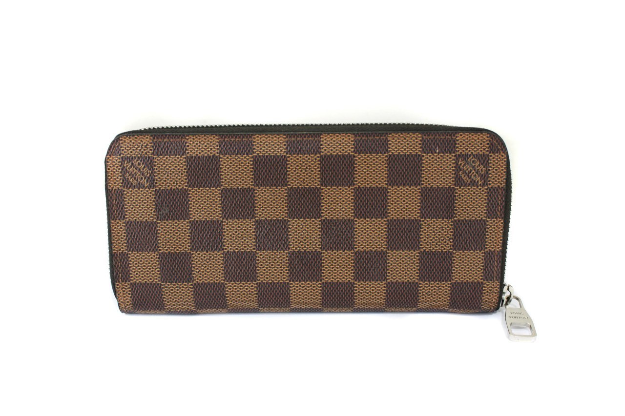 LOUIS VUITTON Damier Ebene Zippy Wallet Vertical Around