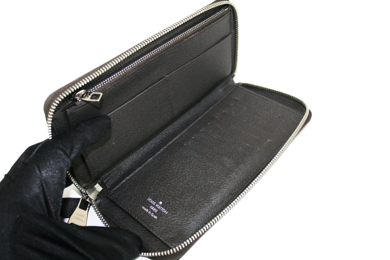 LOUIS VUITTON Damier Ebene Zippy Wallet Vertical Around