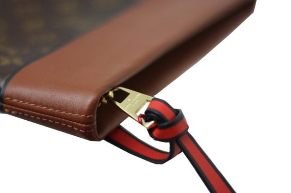 LOUIS VUITTON Tuileries Monogram Canvas Clutch Bag Caramel