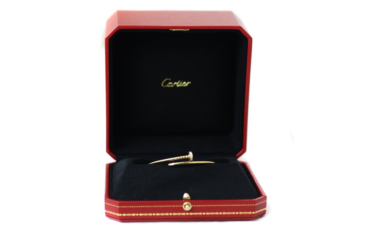 CARTIER 18k Yellow Gold Diamond Juste un Clou PM Bracelet