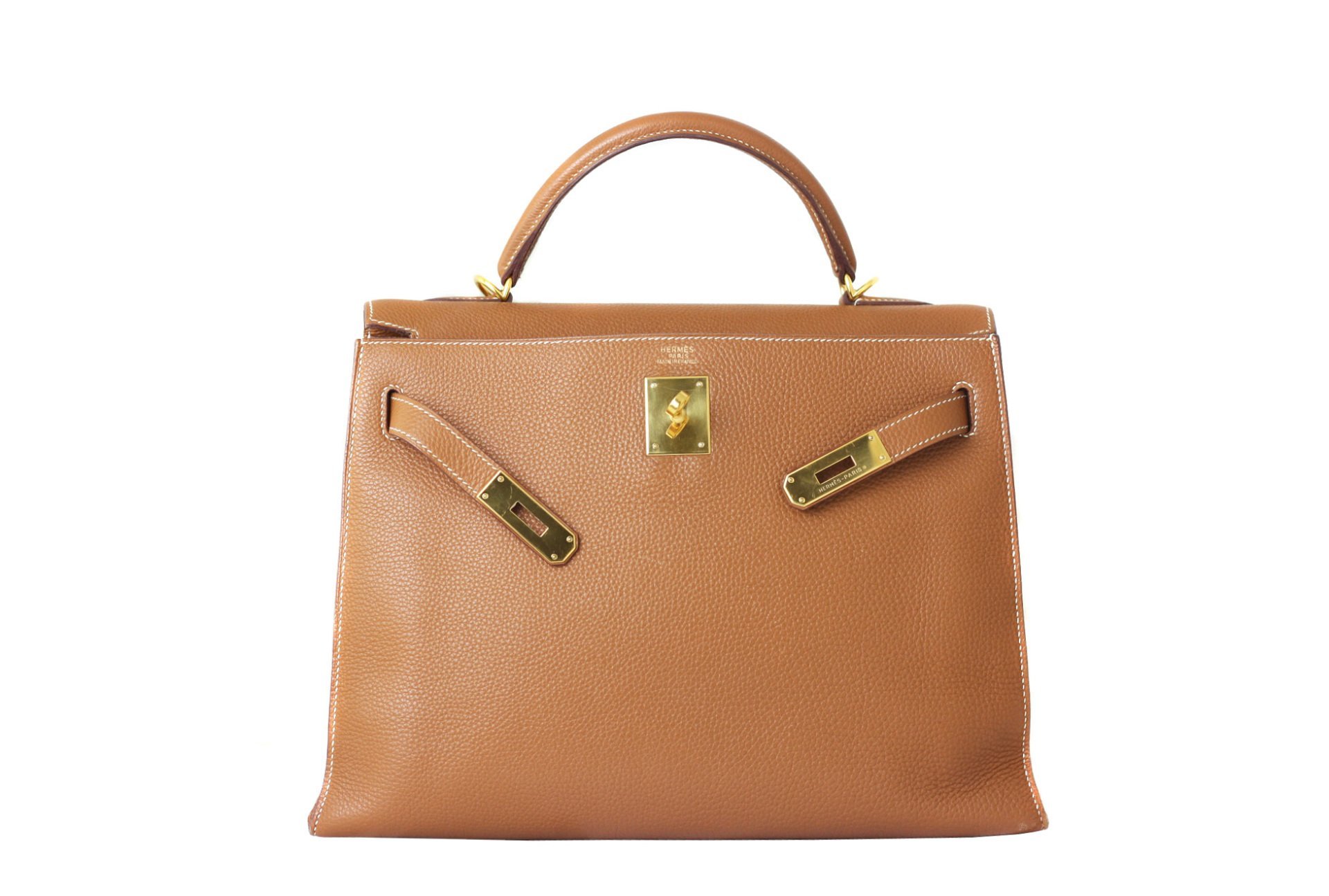 HERMES Kelly Sellier Togo 32cm Gold GHW