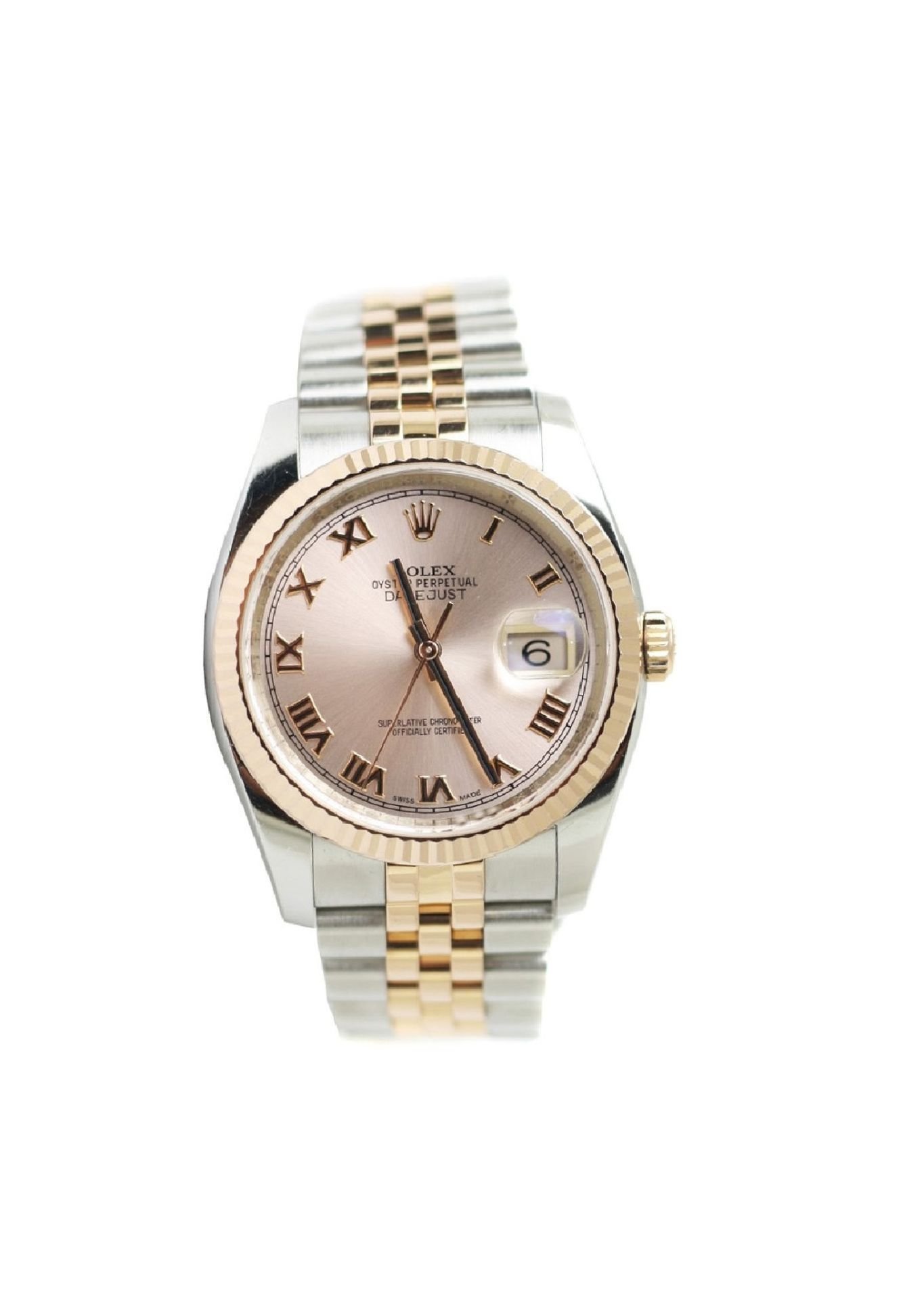Rolex 18k Rose Gold/Steel Datejust 36mm Jubilee