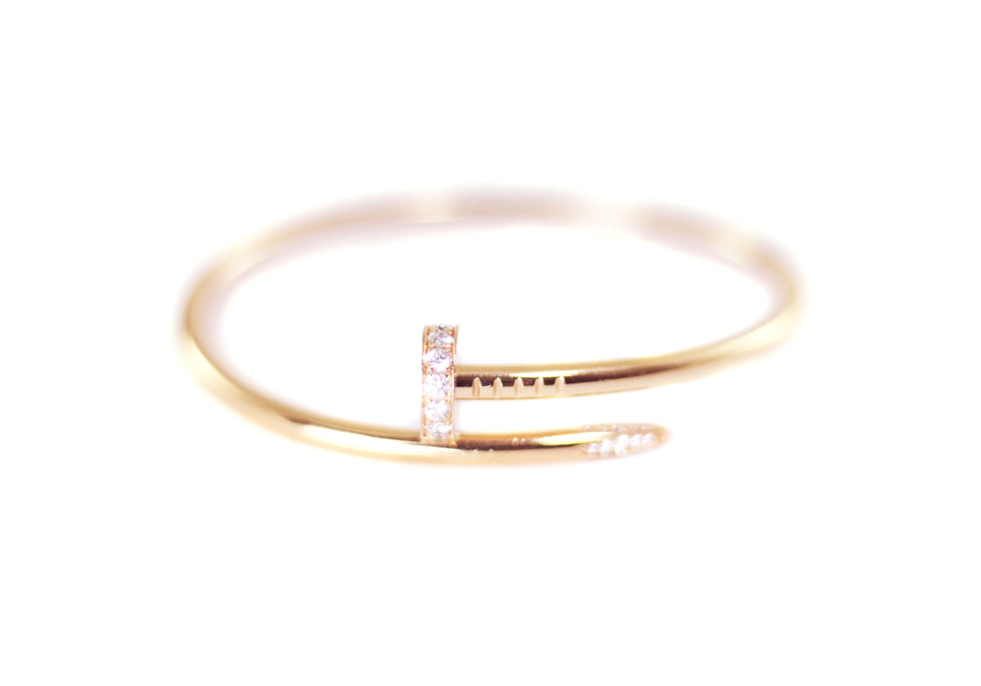 CARTIER 18k Rose Gold Juste Un Clou Diamond Bracelet