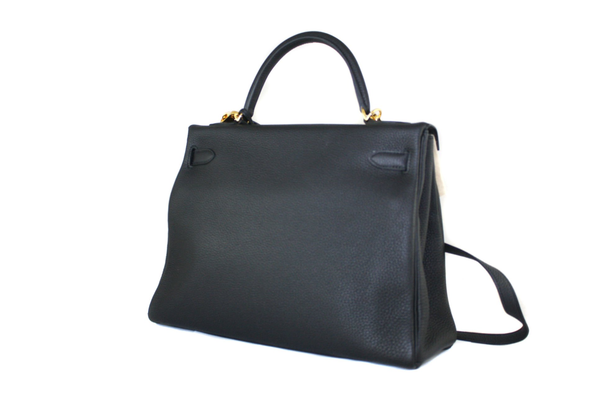HERMES Black Togo Kelly 32 GHW
