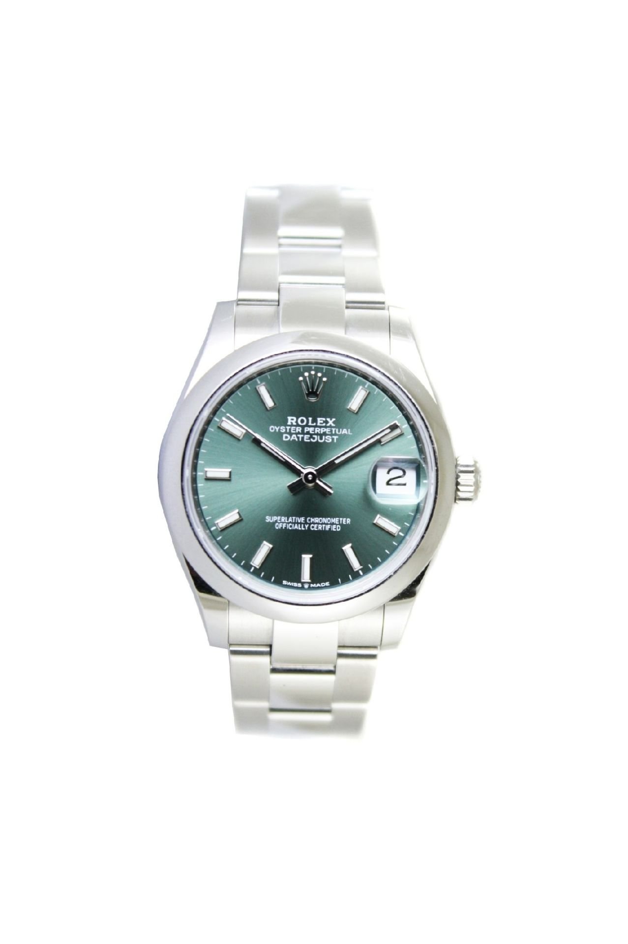 ROLEX Datejust 31mm Mint Green Dial Oyster