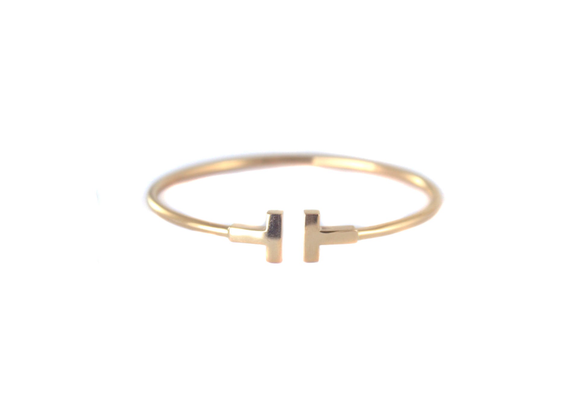 TIFFANY&Co 18k Rose Gold T Wire Bracelet