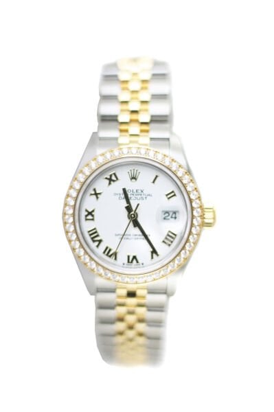 ROLEX Datejust 28mm Two Tone Diamond Bezel Jubilee