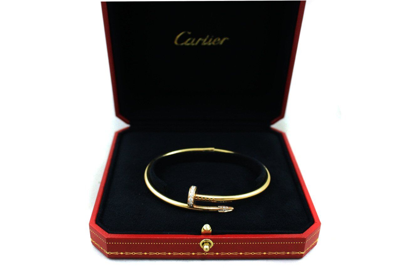 CARTIER 18k Yellow Gold Diamond Juste Un Clou Bracelet