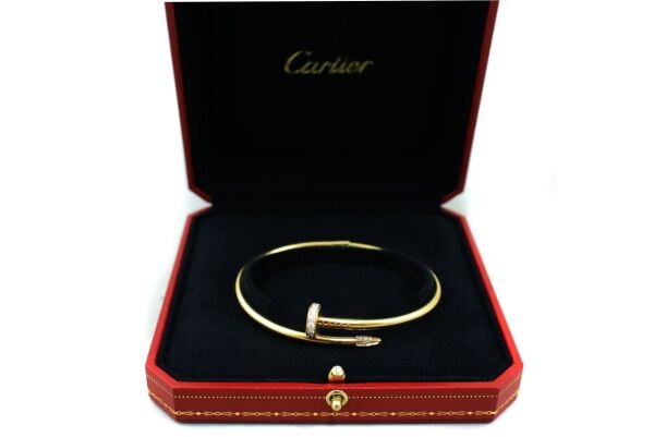 CARTIER 18k Yellow Gold Diamond Juste Un Clou Bracelet