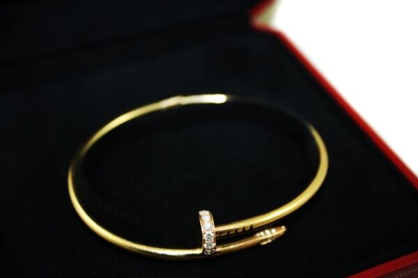 CARTIER 18k Yellow Gold Diamond Juste Un Clou Bracelet
