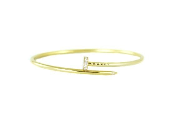 CARTIER Juste un Clou SM 18k Yellow Gold Diamond Bracelet