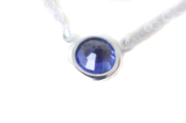 TIFFANY & CO. Elsa Peretti 0.30ct Sapphire Diamond Platinum Necklace
