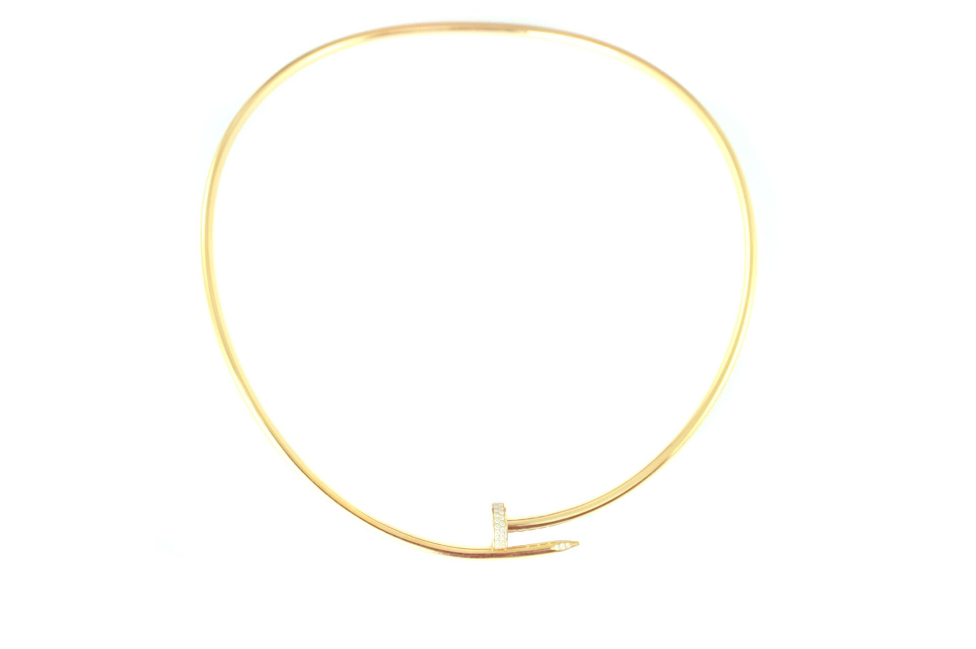 CARTIER Juste Un Clou Torque Diamonds Small Model Necklace