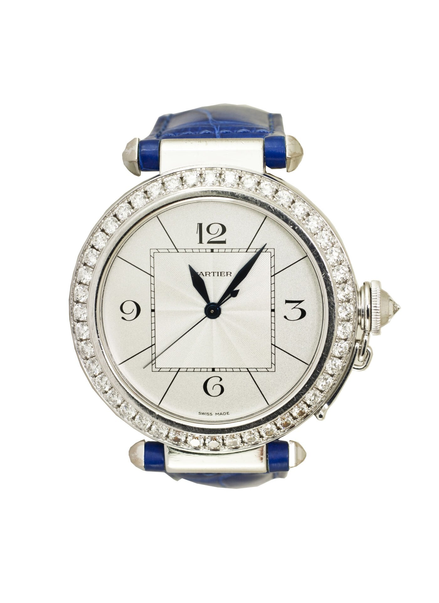 CARTIER 18k White Gold Diamond Pasha 42mm
