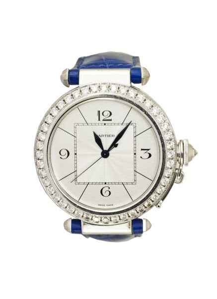 CARTIER 18k White Gold Diamond Pasha 42mm