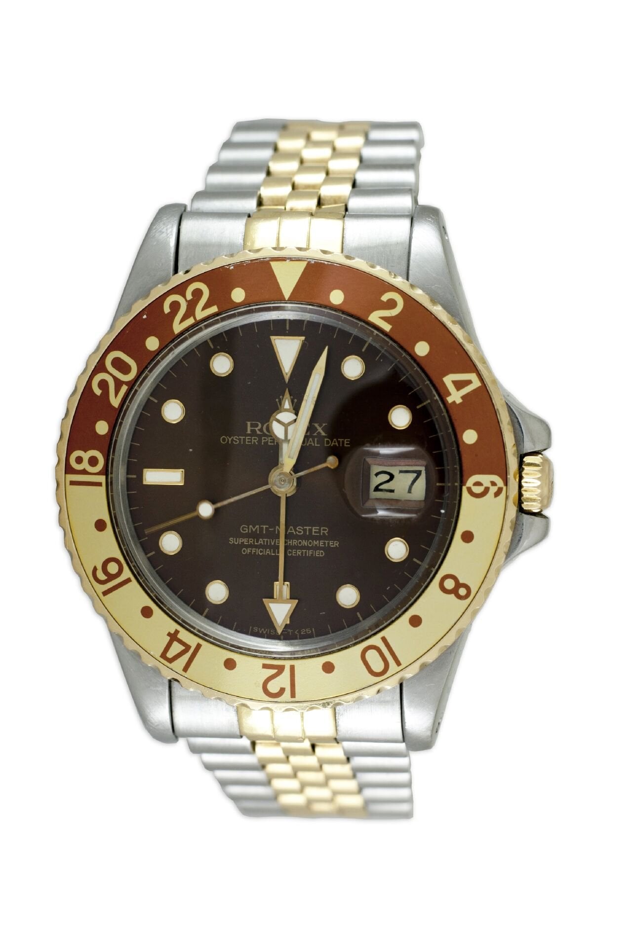 ROLEX GMT-Master Root Beer 16753 Two Tone Jubilee