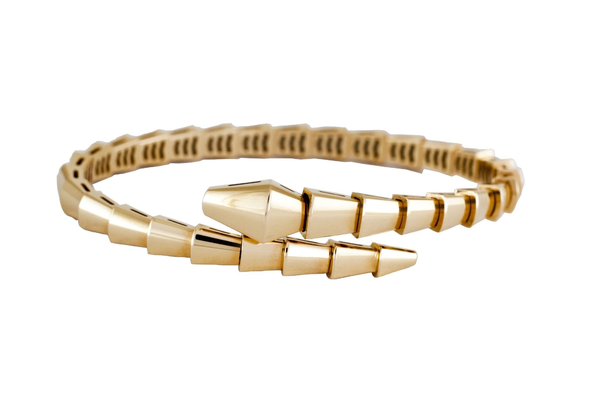 BVLGARI 18k Rose Gold Serpenti Viper Bracelet Cuff