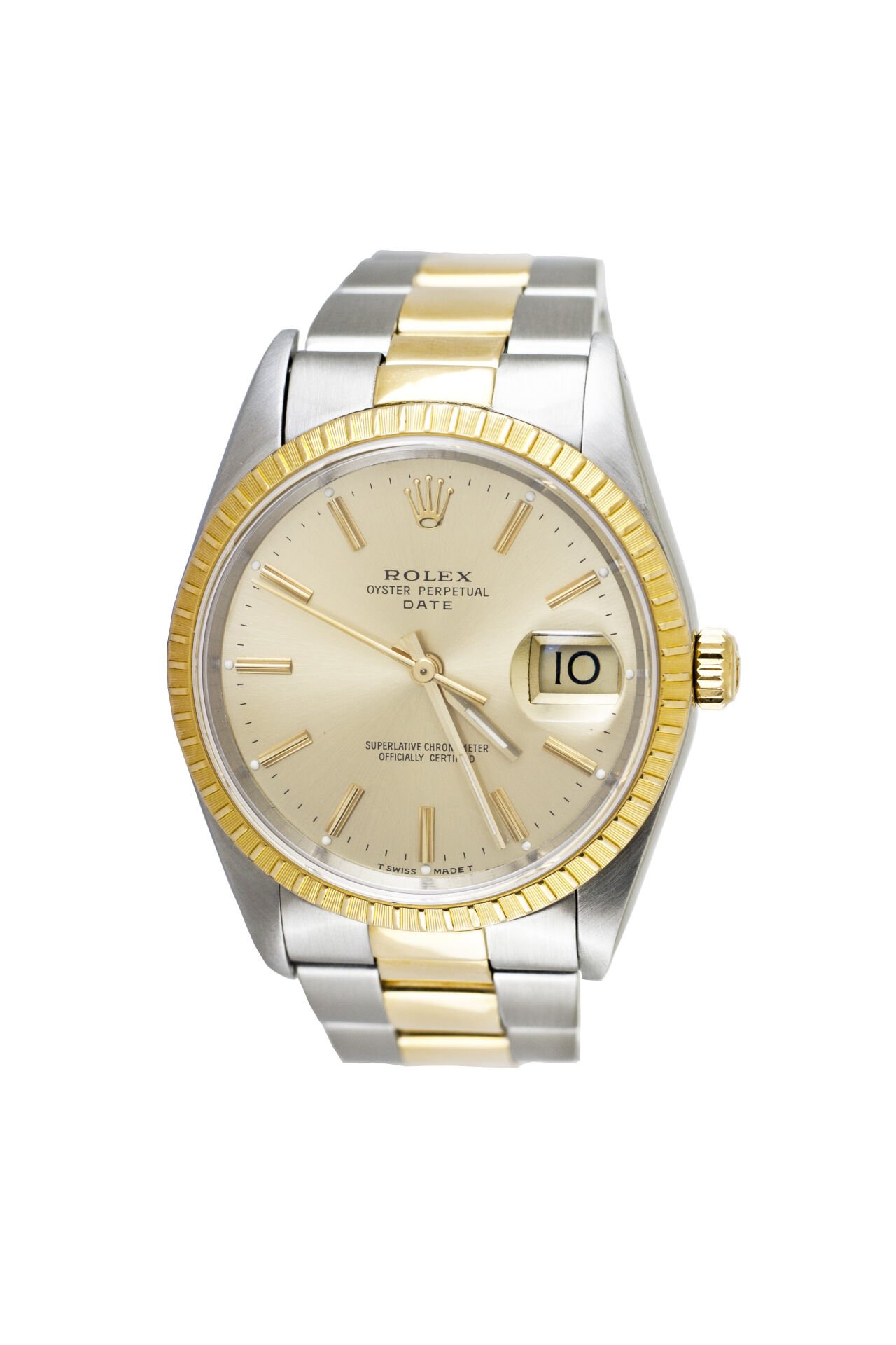 ROLEX Date 34mm Two Tone Oyster