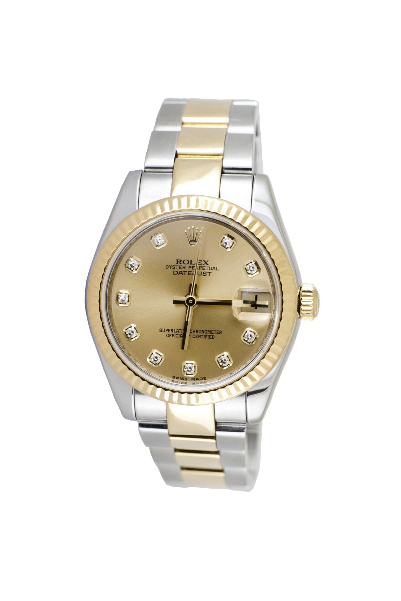 ROLEX Datejust 31mm Two Tone Oyster Diamond Dial