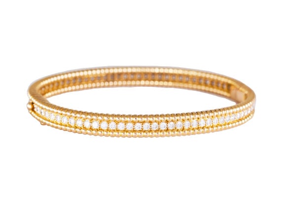 VAN CLEEF & ARPELS Perlée 18k Rose Gold Diamonds Bracelet