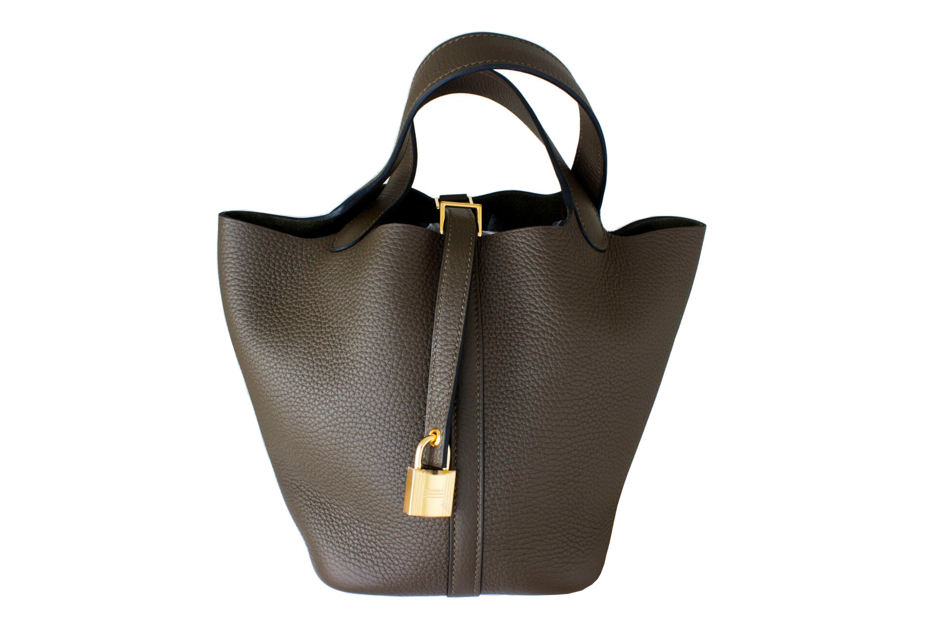 HERMES Picotin 18 Vert Loden Clemence GHW