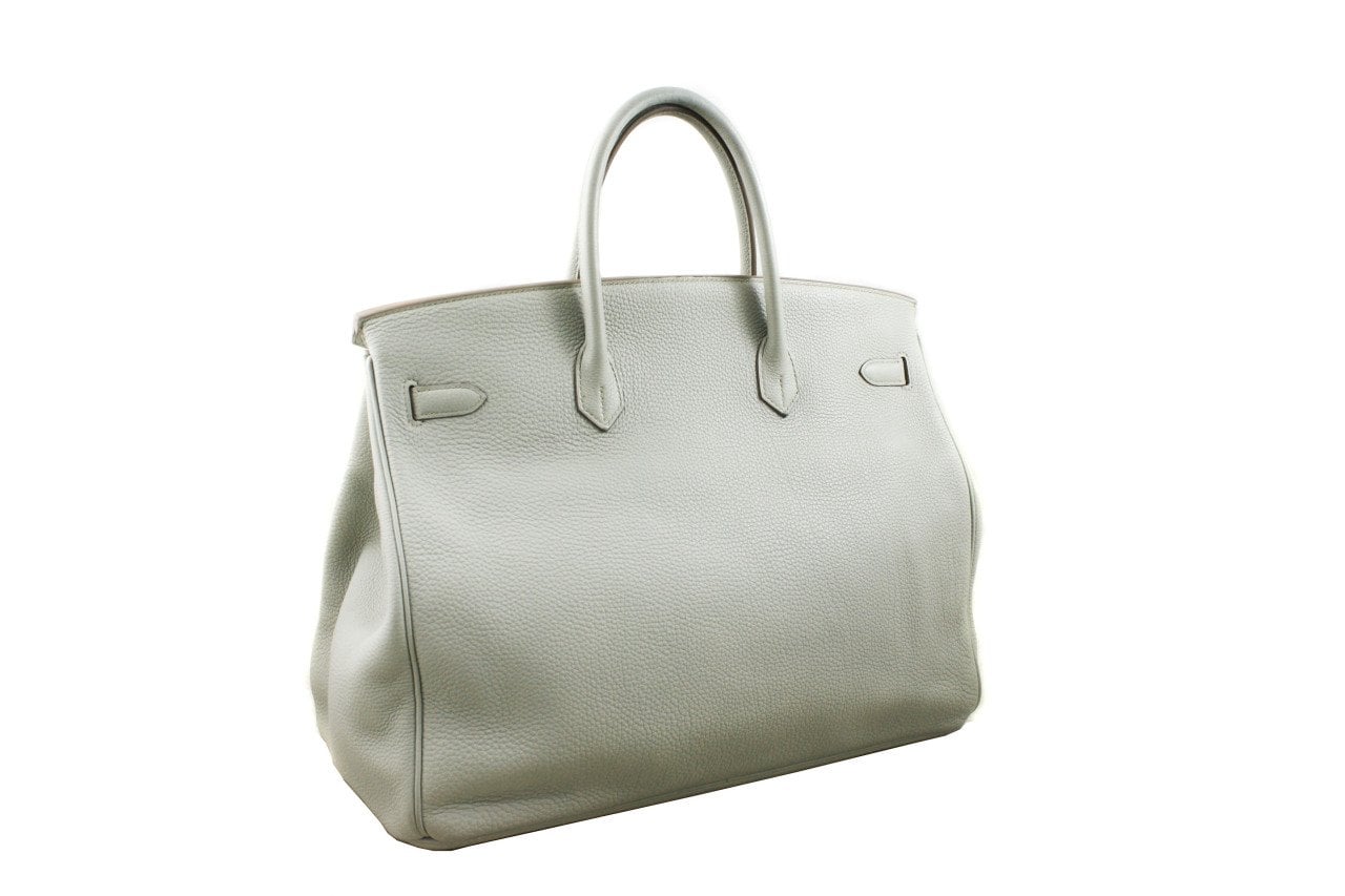 HERMES Birkin 40cm Gris Perle Taurillon Clemence PHW